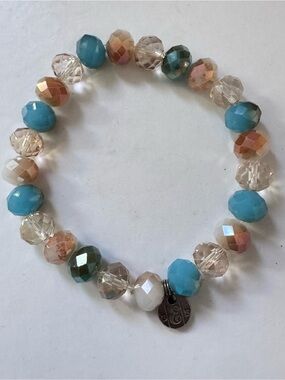 Bourbon and Boweties stretch beaded bracelet